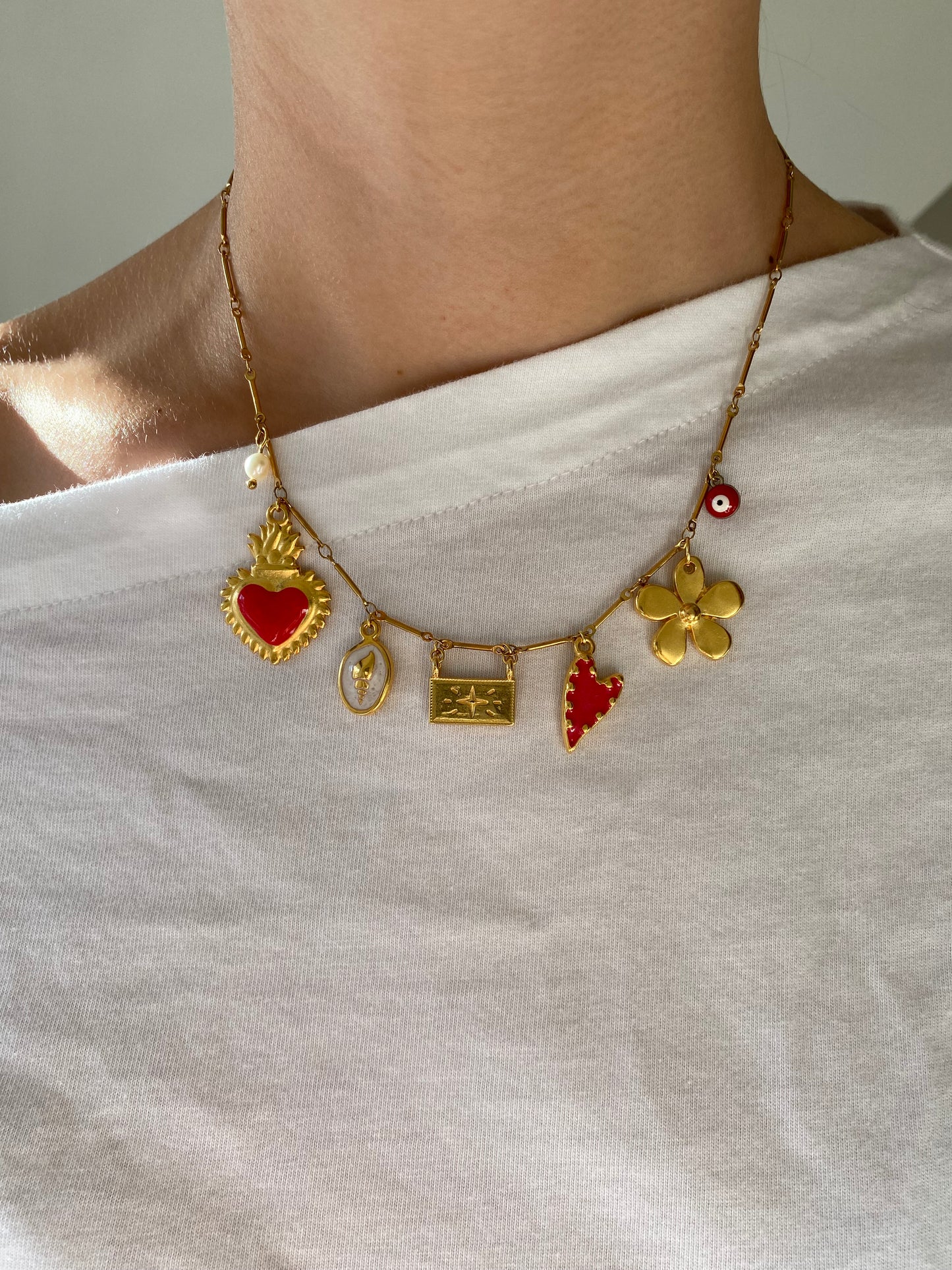 Red love necklace