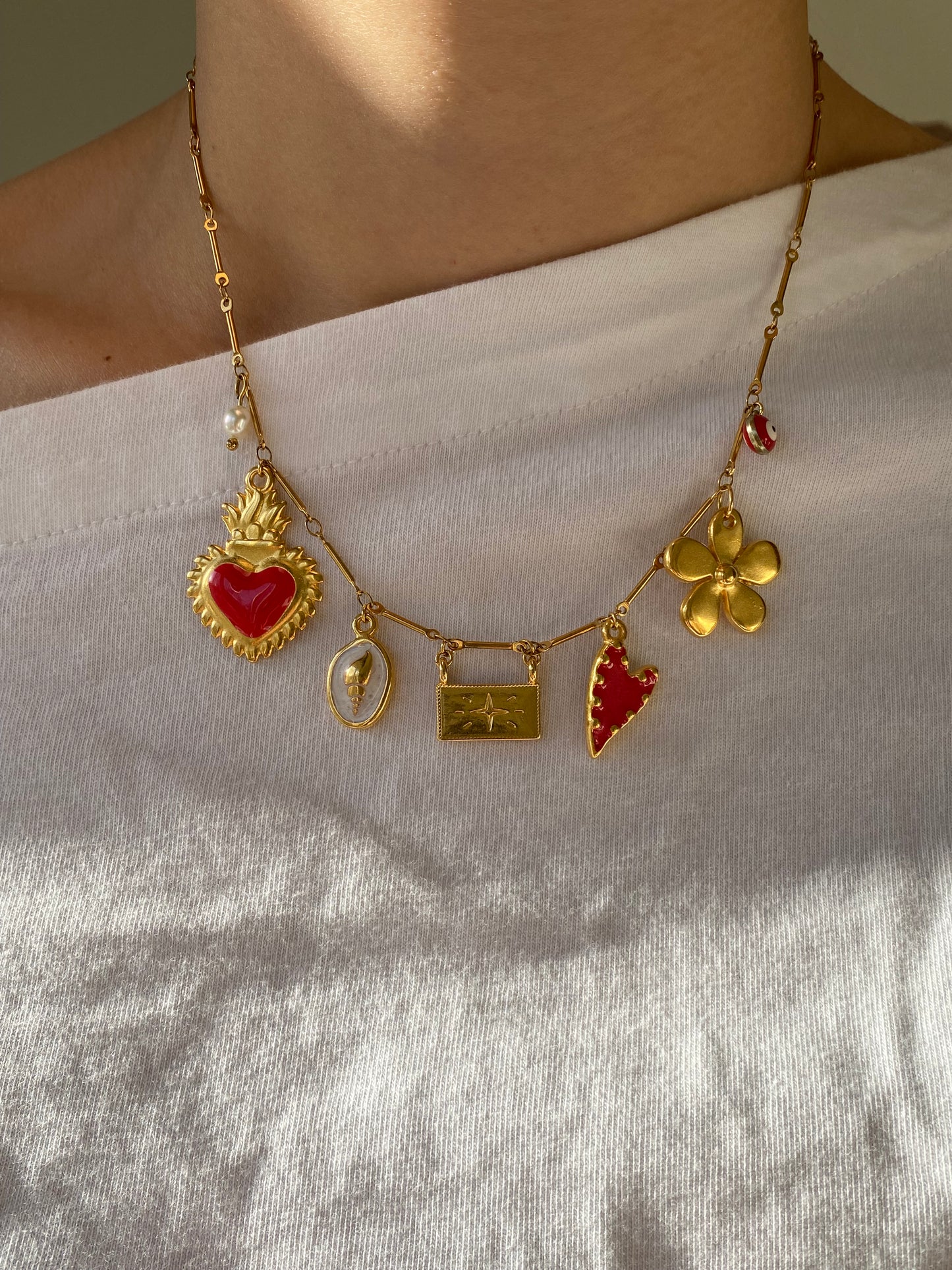 Red love necklace