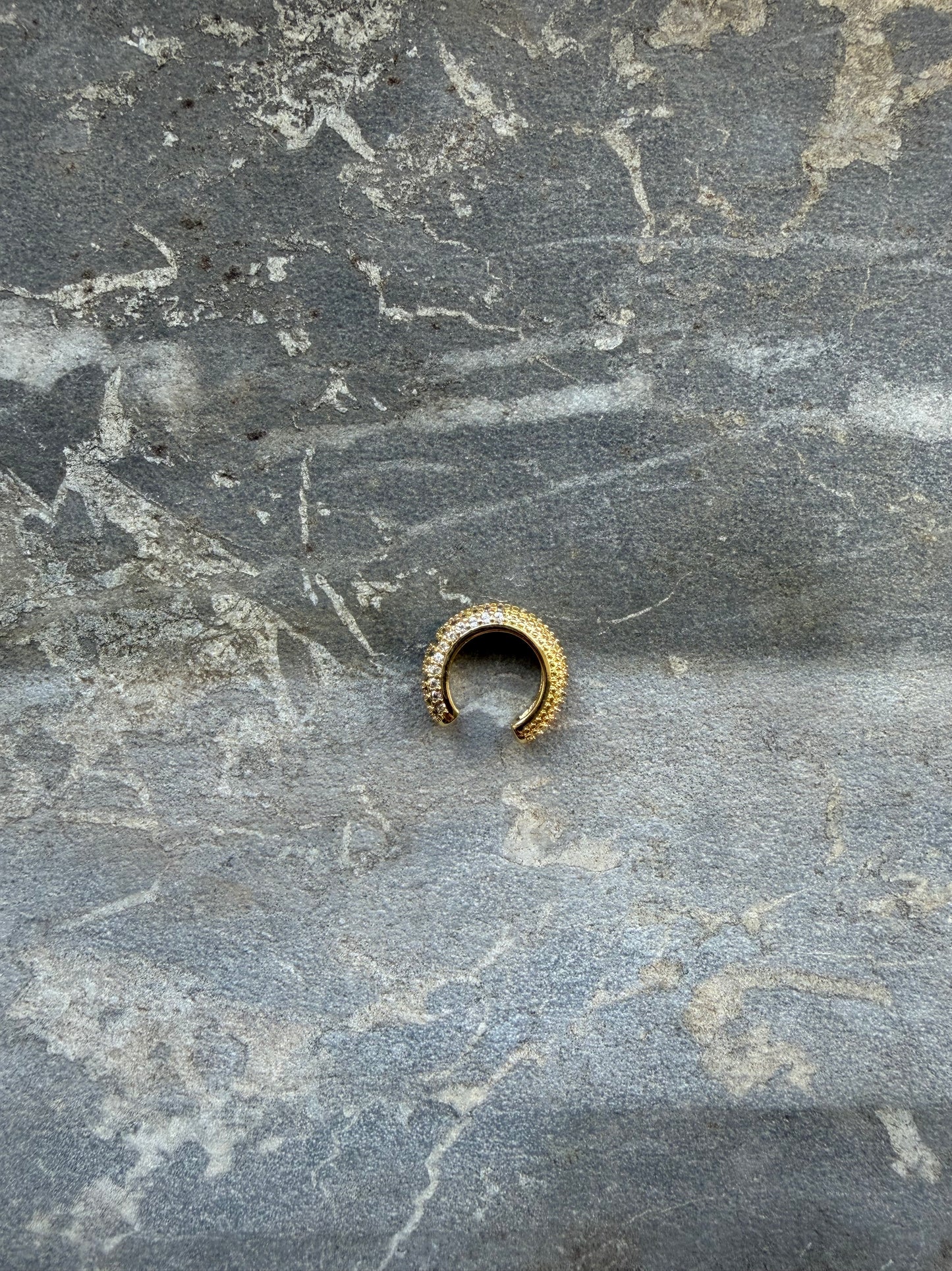 Gold diamond earcuff