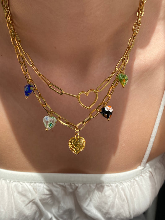 All kinds Of hearts necklace