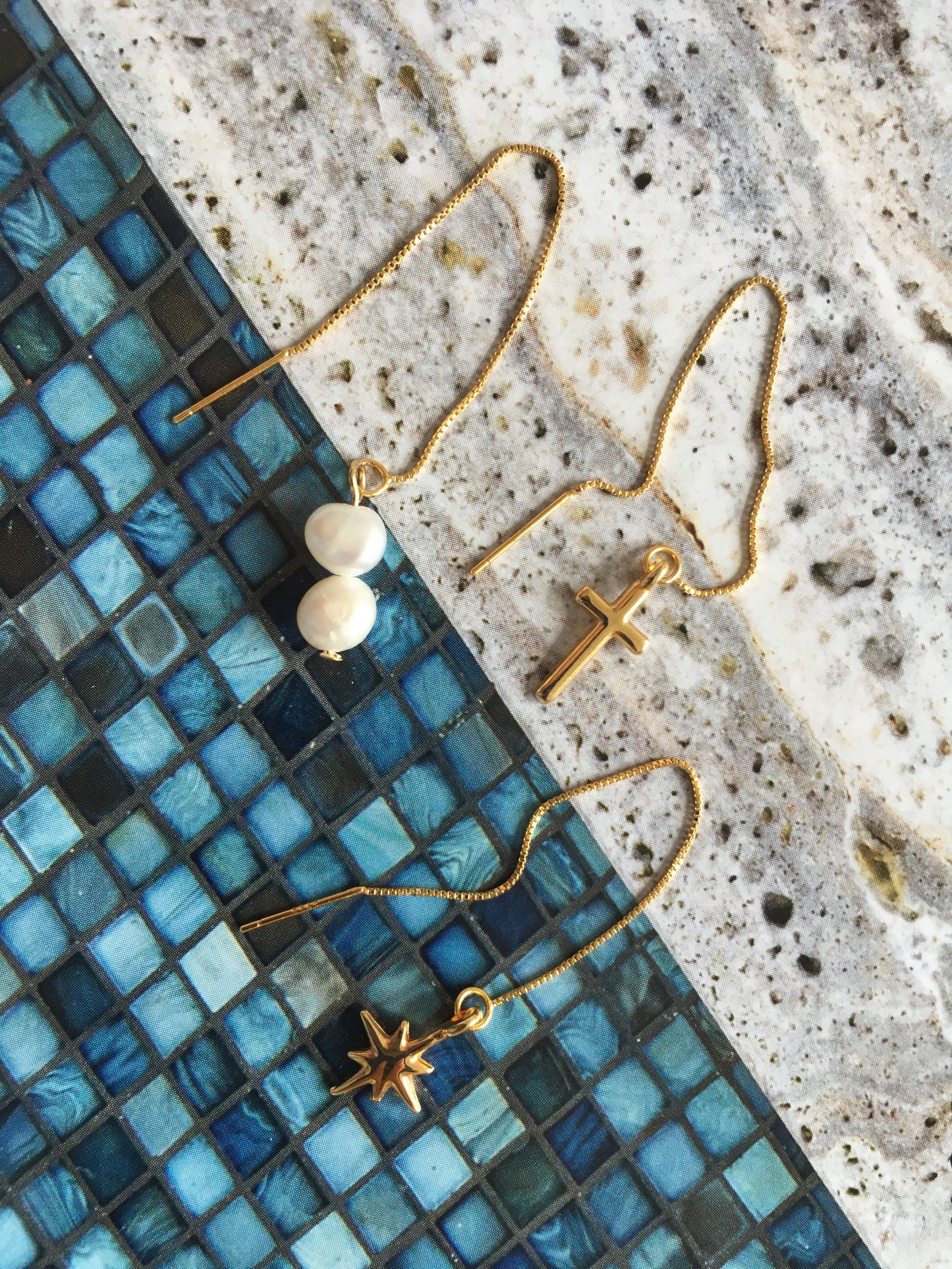 Water pearls earring